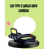 800 Lumen Çok Fonksiyonlu LED Kafa Lambası Type C Şarjlı