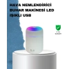 ABS Gövdeli 300ml USB Nemlendirici – Beyaz Gri Pembe Renk