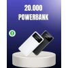 Akıllı LCD Ekranlı 20.000mAh Powerbank PD + USB + Type-C