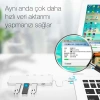 ALLY  ADS-301C 5 in 1 Type C Dönüştürücü 4 Usb Portlu Adaptör Hub Çoklayıcı-(5775)