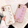 Ally iPhone 12 6.1inç Kılıf Kalp Bileklik Tutuculu Lüx Silikon Askılı Kılıf-(5775)