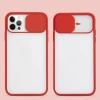 Ally İPhone 12 Pro 6.1 Kamera koruyucu Sürgülü Şeffaf Kılıf-(5775)