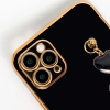 Ally iPhone 12 Pro 6.1inç Kılıf Kalp Bileklik Tutuculu Lüx Silikon Askılı Kılıf-(5775)