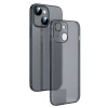Ally iPhone 14 Plus 6.7inch Frosted Glass Şeffaf Kamera Korumalı Kılıf-(5775)