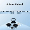 ALLY iPhone 14 Pro-14 Pro Max Diamond Taş İşlemeli Alüminyum Alaşımlı Kamera Lens Koruyucu-(5775)