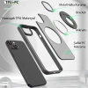 ALLY iPhone 15 Plus İçin Magsafe Uyumlu Yüzük Standlı Manyetik Silikon Kılıf-(5775)