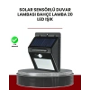 Bahçe ve Dış Mekanlar İçin Güneş Enerjili 20 LED Hareket Sensörlü Lamba