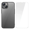 Baseus Glitter iPhone 14 6.1 Renkli Kenar Silikon Kılıf + Tempered Ekran Koruyucu Set-(5775)