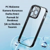 Baseus Glitter iPhone 14 Pro 6.1 Renkli Kenar Silikon Kılıf + Tempered Ekran Koruyucu Set-(5775)