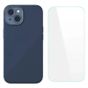 Baseus Liquid Silica Gel iPhone 14 6.1 Silikon Kılıf + Tempered Ekran Koruyucu Set-(5775)