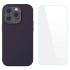Baseus Liquid Silica iPhone 14 Pro Silikon Kılıf + Tempered Ekran Koruyucu Set-(5775)