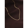 Çelik Gold Renk 60 cm İnce İtalyan Zincir Kolye 5886