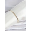 CM 14K Gold Renk Lazerli Yassı Zincir Model Kadın Bileklik 5886