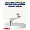 Çok Yönlü Dönebilen Musluk Başlığı 2 Fonksiyonlu Su Akışı