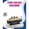 Dekoratif Gemi Modeli 7 Renk Işıklı Hava Nemlendirici ve Oda Kokusu Difüzörü