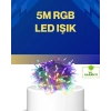 Dekoratif Peri Led 5 m 50 Ampullü Şeffaf Kablo Aydınlatma