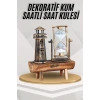 Deniz Feneri Kum Saati Ahşap Görünümlü Vintage Tarz Biblo