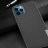 Dux Ducis Fino Serisi iPhone 12 Pro Max Kılıf Premium Dokuma Silikon Kılıf-(5775)