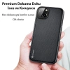 Dux Ducis Fino Serisi iPhone 14 Plus 6.7 inç Kılıf Premium Dokuma Silikon Kılıf-(5775)