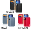 Dux Ducis iPhone 13 Pro Kılıf Mıknatıslı Cüzdanlı Deri Kılıf Hivo Series-(5775)