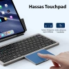 Dux Ducis Universal OK Series Kablosuz Bluetooth Klavye Touchpad Kılıf-(5775)