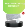 Ergonomik Kablosuz Klavye Mouse Takımı - Tam Boy Sessiz ve Güvenilir