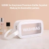 EZERE Su Geçirmez Premium Kalite Seyahat Makyaj Ve Kozmetik Çantası 3 Adet Set-(5775)