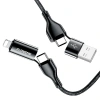Floveme 4in1 USB To Type C -Type to Type Kablosu+iPhone Başlık USB 1M-(5775)