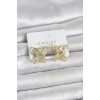 Füsun Küpesi Model Gold Renk Kelebek Model Pirinç Kadın Küpe 5886