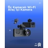 Gelişmiş G-Sensörlü Üçlü Araç Kamerası – 5” LCD Ekran ve Hareket Algılama