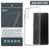 GOR Samsung Galaxy S21 Kılıf Kamera Korumalı Şeffaf Silikon Kılıf-(5775)