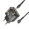 HOCO N34 PD20W USB+Type-C + iPhone Lightning Kablo Hızlı Şarj Adaptör Seti-(5775)