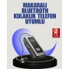 İçi Sarılabilen Kablo ve Yaka Klipsli Bluetooth Kulaklık