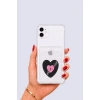 iPhone 12 Kartlıklı Vinly Desenli Kılıf