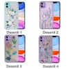 iPhone 12 Mini 5.4inç Kamera Korumalı Çiçek Desenli Silikon Kılıf-(5775)