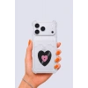 iPhone 17 Pro Max Kartlıklı Vinly Desenli Kılıf