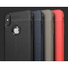 İphone X Xs Litchi Tam Koruma Soft Silikon Kılıf-(5775)
