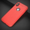 İphone X Xs Litchi Tam Koruma Soft Silikon Kılıf-(5775)