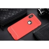 İphone XXS Dark Ultra Koruma Karbon Fiber Silikon Kılıf-(5775)