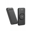 Kablosuz Çoklu Şarj Girişli 10.000 Mah Kablolu Powerbank Taşınabilir