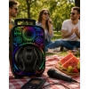 Karaoke Hoparlör RGB LED Işıklı USB FM Radyo Destekli Taşınabilir Speaker