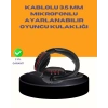 Kırmızı Stereo Kulaklık Yüksek Ses Performansı Dayanıklı Kablo ve Mikrofonlu Tasarım