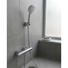 Krem Duş Başlığı Seti 4 Kademeli El Duşu Spiral Hortumlu Banyo Seti