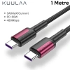KUULAA Type C Type-C PD 60W QC4.0 Hızlı Şarj ve Data Kablosu 1Metre-(5775)