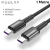KUULAA Type C Type-C PD 60W QC4.0 Hızlı Şarj ve Data Kablosu 1Metre-(5775)