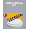 LED Yağmur Işığı Seti 10 Adet Meteor Çubuk Aydınlatma