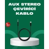 Lightning to 3.5mm Aux Ses Dönüştürücü Kablo 1 Metre Stereo Uyumlu