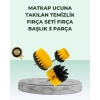 Matkap Uyumlu Temizlik Fırçası Seti 3’lü Çok Amaçlı
