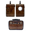 Nostalji Radyo Bluetooth Hoparlör USB-SD Kart Giriş Led Fener Işıklı Bataryalı Pilli