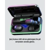 Oyun Modlu E10 Bluetooth Kulaklık Powerbank ve LED Ekranlı